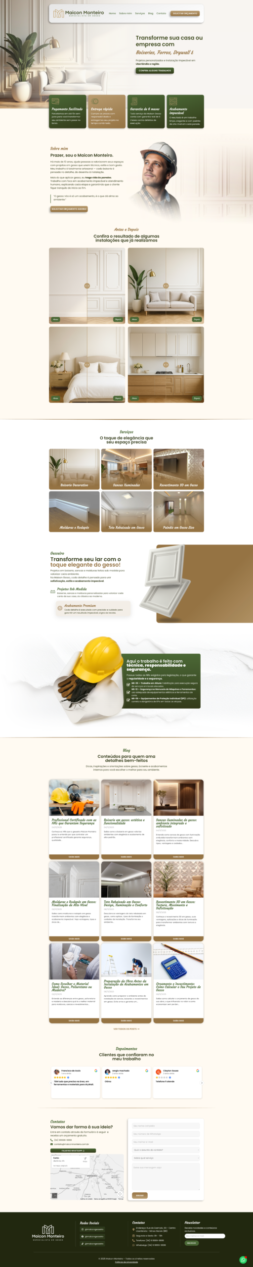 Site 100% com WordPress e Elementor