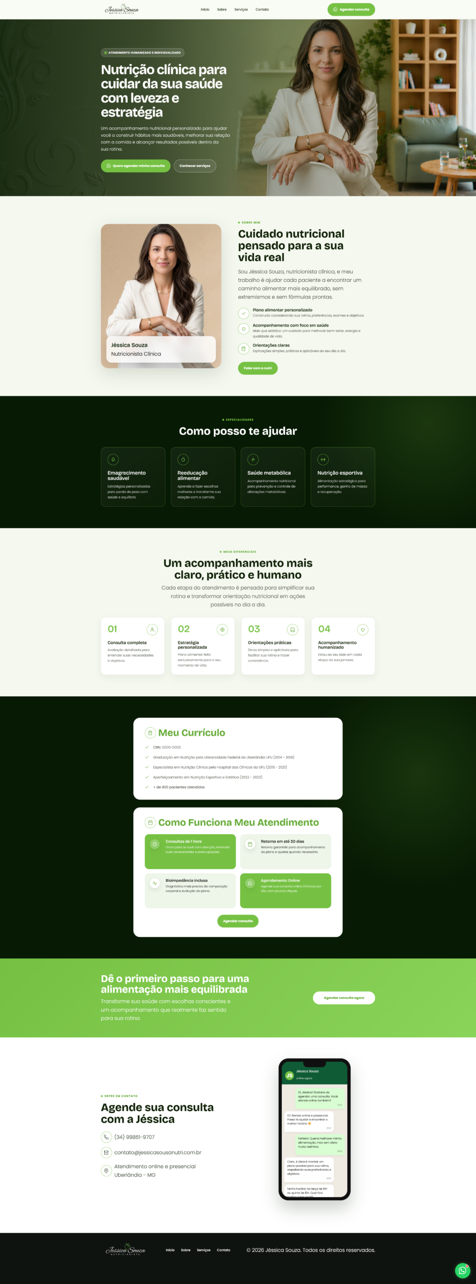 Site com template de IA